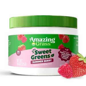 Amazing Grass Greens and Superfood Powder Summer Berry Sweet Greens 25 Servings